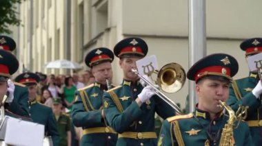 Saint-Petersburg, Rusya-20 Haziran 2019: Rus ordusu askerleri