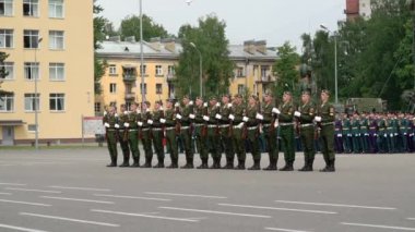 Saint-Petersburg, Rusya-20 Haziran 2019: Rus ordusu askerleri