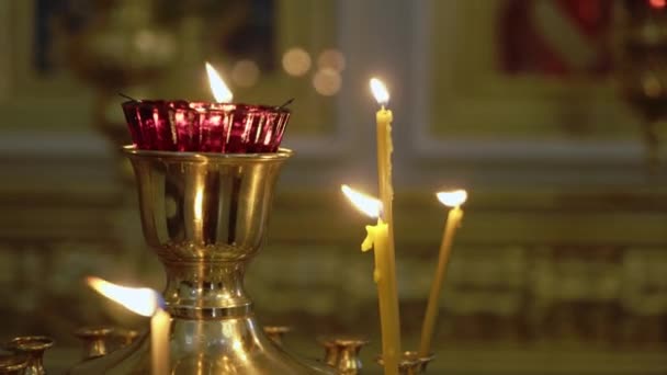 Candele in chiesa — Video Stock