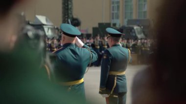 Saint-Petersburg, Rusya-20 Haziran 2019: Rus ordusu askerleri