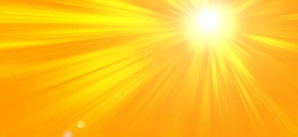 Sunny Summer Background Bright Sun Orange Background — Stock Photo, Image