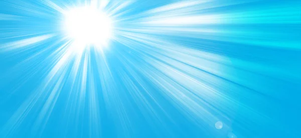 Sun Rays Blue Sky Paradise — Stock Photo, Image