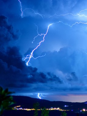 Dangerous storm with lightning and lightning clipart