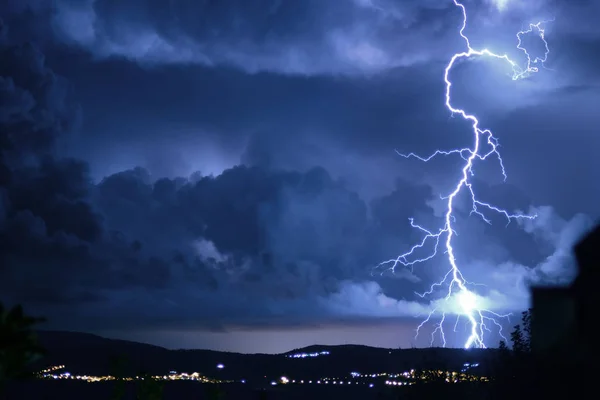 Dangerous Storm Lightning Lightning — Stock Photo, Image