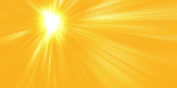 Rayos Sol Sol Cálido Sobre Fondo Amarillo —  Fotos de Stock
