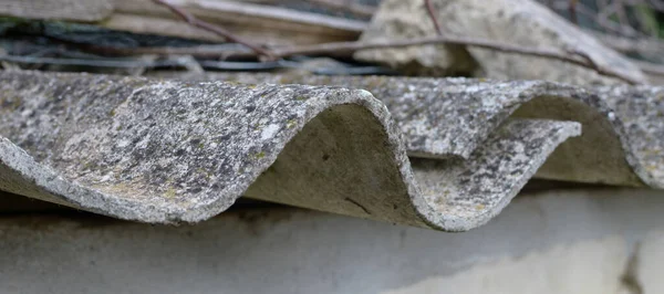 Asbestos Roof Dangerous Asbestos Dust Environment Health Problems — Stock Photo, Image