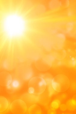 turuncu sonbahar arkaplanı güneş ve bokeh ile soyut
