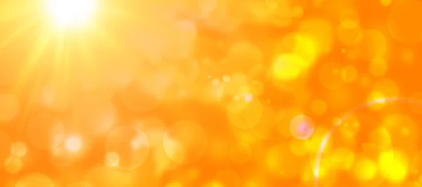 Оранжевый Осенний Абстрактный Фон Солнцем Боке — стоковое фото
