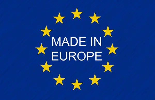 Emblema Europeo Hecho Europa — Foto de Stock