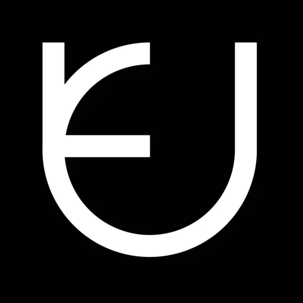 Logo Uni Eropa Putih Pada Latar Belakang Hitam — Stok Foto
