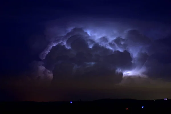 Temporale Oscurità Nubi Scure Tempestose Che Muovono Nel Cielo Velocità — Foto Stock