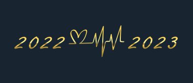 2022,2023 kalp ve kalp atış hızıyla Ecg.Health context 2022,2023,2022, yeni yıl.
