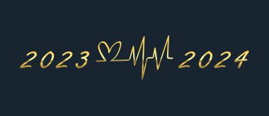 2022,2024 kalp ve kalp atış hızıyla Ecg.Sağlık bağlamında 2022,2024,2022, yeni yıl.