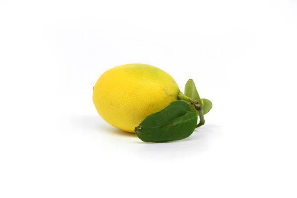 Sød Citron Isoleret Hvid Baggrund - Stock-foto