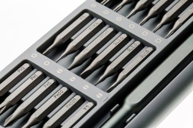 bits tornavida için. Araç ev kullanımı için ayarla. Püskürtme uçlarını ve reklam