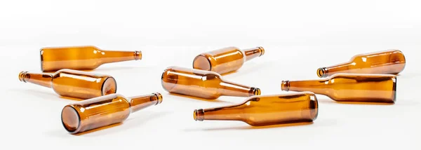 Bottiglie Birra Vetro Vuote — Foto Stock