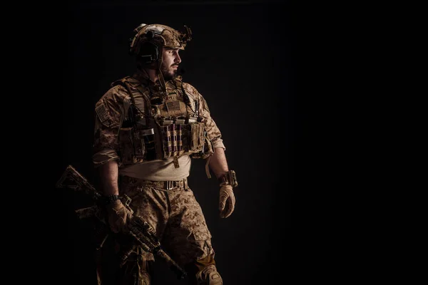 Fuerzas especiales Soldado de los Estados Unidos o contrac militar privado —  Fotos de Stock