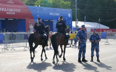 Dünya Kupası russia.22.6.2018, Moskova'da atlı polis.