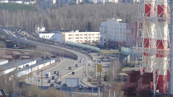 Suburbio Industrial Suburbano Moscú Khimki — Vídeos de Stock