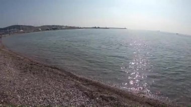 Karadağ 'da baharda akşam denizi