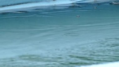 Havuza damlayan yağmur kabarcıkları