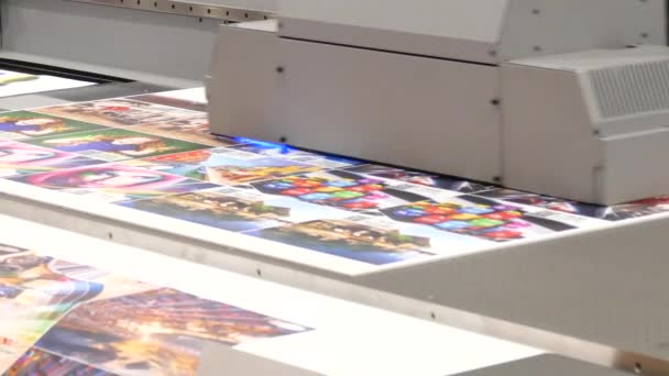 Printer head printing a large poster — Stock Video