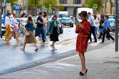 Yazın Moskova 'dan yaya geçidi