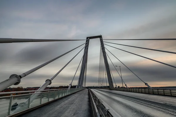 Bro Umeå Sverige Med Delvis Molnig Himmel — Stockfoto