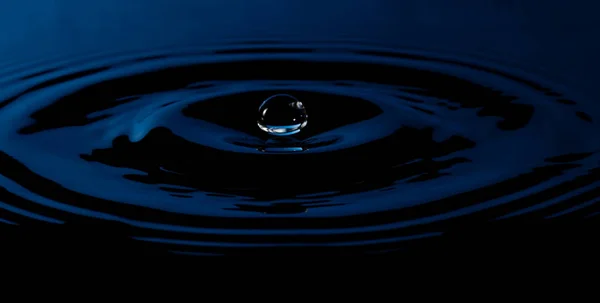 Water Droplet with Ripples blue and black.