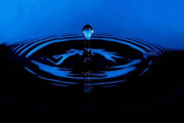 Water Droplet with Ripples blue and black.