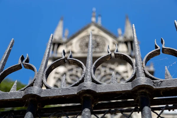 Fence Outside Notre Dame in 2015 — Stock Photo, Image