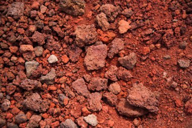 Etna Milli Parkı krater, Catania, Sicilya ile volkanik manzara panoramik