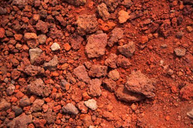 Etna Milli Parkı krater, Catania, Sicilya ile volkanik manzara panoramik