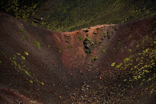 Parc National Etna Vue Panoramique Paysage Volcanique Avec Cratère Catane — Photo