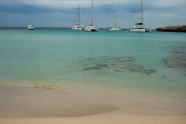Güzel plaj Mallorca, İspanya. Yaz. Tatil. Deniz suyu.