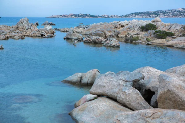 Color Turquesa Transparencia Del Mar Alrededor Isla Maddalena Cerdeña Hermosa — Foto de Stock
