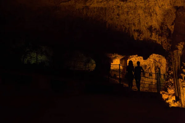 Neptune Grotto Stalactite Cave Town Alghero Island Sardinia Italy — Stock Photo, Image