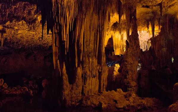 Neptune Grotto Stalactite Cave Town Alghero Island Sardinia Italy — Stock Photo, Image