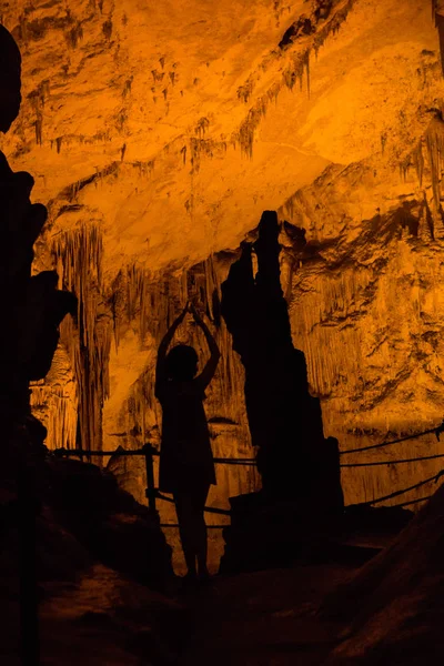 Neptune Grotto Stalactite Cave Town Alghero Island Sardinia Italy — Stock Photo, Image