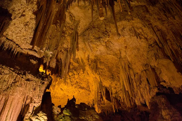 Neptune Grotto Stalactite Cave Town Alghero Island Sardinia Italy — Stock Photo, Image