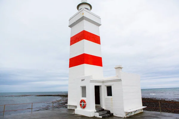 Old Lighthouse Gardur Iceland Beautiful Landscape Iceland Atlantic Ocean — Stock Photo, Image