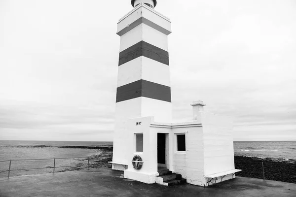 Den Gamla Fyren Gardur Island Vackra Landskapet Island Atlanten — Stockfoto