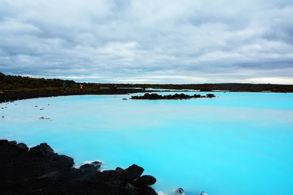 Balneario Geotermal Blue Lagoon Islandia Famosa Laguna Azul Cerca Reikiavik — Foto de Stock