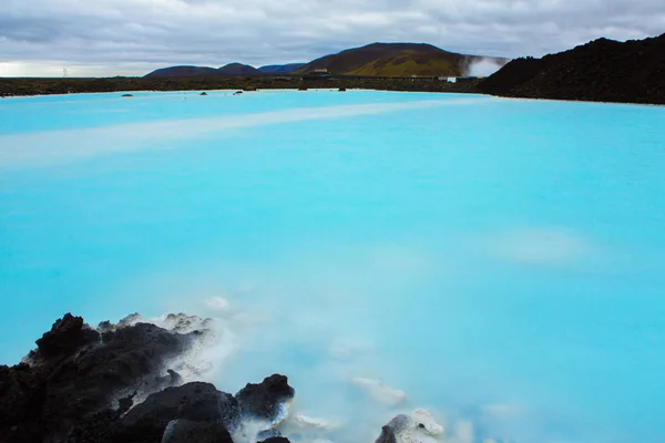 Zlanda Blue Lagoon Jeotermal Banyo Beldesinde Ünlü Blue Lagoon Yakınındaki — Stok fotoğraf