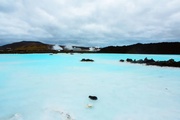 Station Thermale Géothermique Blue Lagoon Islande Célèbre Lagune Bleue Près — Photo