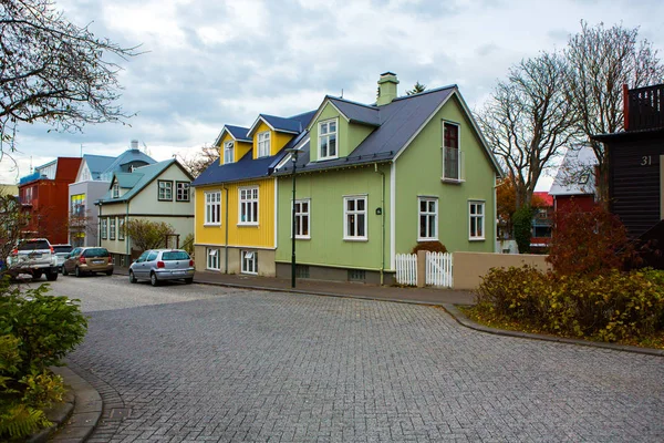 Reykjavik Ijsland Oktober 2018 Een Straat Het Centrale Deel Van — Stockfoto