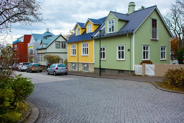 Reykjavik Ijsland Oktober 2018 Een Straat Het Centrale Deel Van — Stockfoto