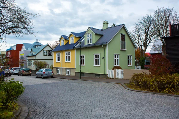 Reykjavik Ijsland Oktober 2018 Een Straat Het Centrale Deel Van — Stockfoto