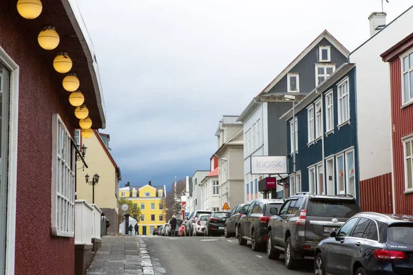 Reykjavik Ijsland Oktober 2018 Een Straat Het Centrale Deel Van — Stockfoto