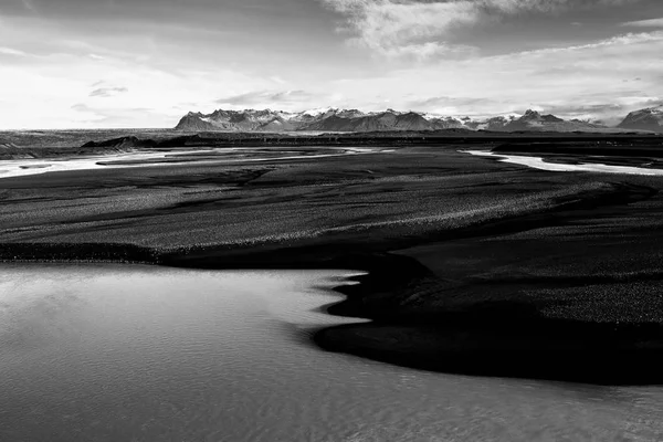 Вид Ландшафт Исландии Живописный Закат Над Пейзажами — стоковое фото